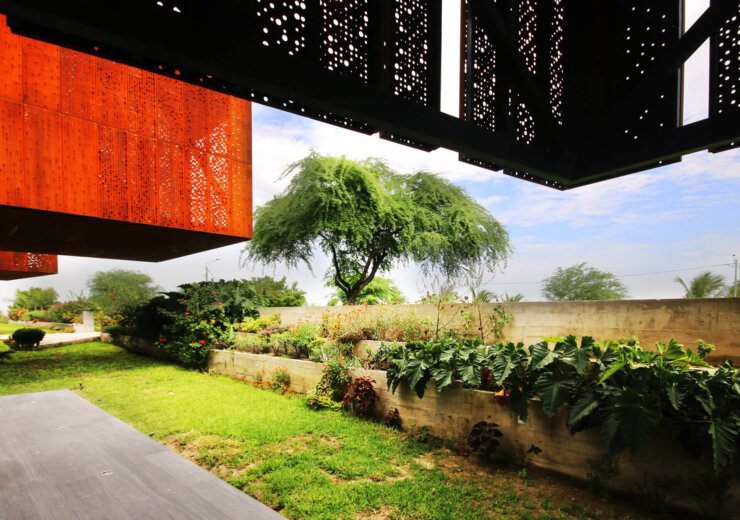 Perforated Corten Steel in Facade cladding